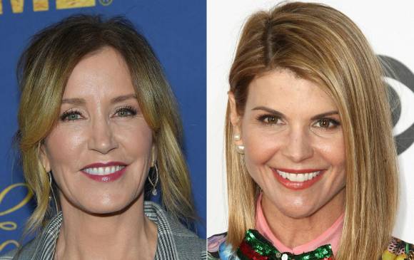 Felicity Huffman y Lori Loughlin, actrices señaladas de sobornar universidades norteamericanas. FOTO: AFP