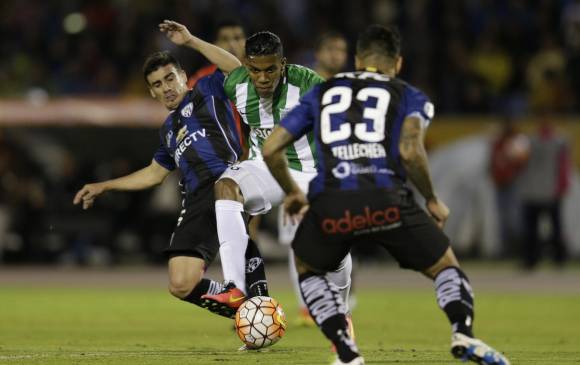 Orlando Berrío anotó el gol del empate de Nacional ante Independiente del Valle. FOTO AP