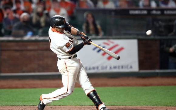 Donovan Solano, beisbolista colombiano de los Gigantes. FOTO AFP