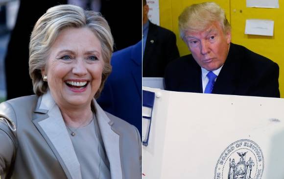 Hillary Clinton y Donald Trump ya votaron en Nueva York. FOTO REUTERS