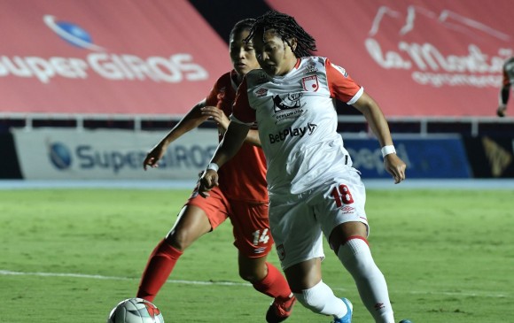 El partido definitivo entre bogotanas y caleñas se jugará este domingo en el estadio El Campín. FOTO DIMAYOR
