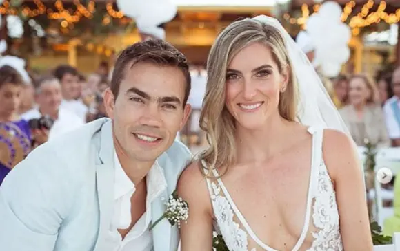 María Ochoa y Camilo ajustaron cuatro años de casados, celebración que se llevó a cabo en Cartagena, en diciembre de 2014.
