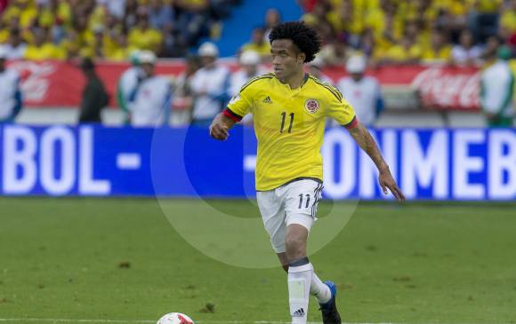 Juan Fernando Cuadrado no ha tenido un buen funcionamiento en los últimos partidos con Colombia y, por lesión, no podrá jugar mañana ante la Selección asiática. FOTO juan antonio sánchez