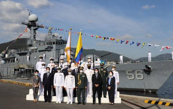 Corea del Sur dona una corbeta ARC Almirante Tono a Colombia. FOTO EFE