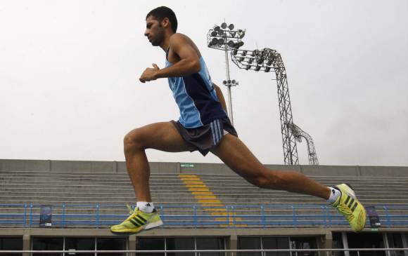 El paisa Elkin Serna, otro de los destacados. Fue bronce en atletismo.
