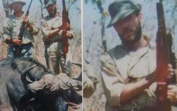 Defensores de animales de las redes sociales desempolvaron una imagen del presidente de la República, Juan Manuel Santos, posando en su juventud al lado de un búfalo cazado durante un safari en el África. FOTO CORTESÍA