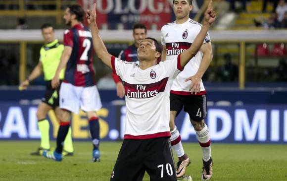 Bacca jugó ayer 90 minutos ante Bologna y marcó el gol del triunfo. 17 goles y segundo artillero detrás de Higuaín (32). FOTO AP
