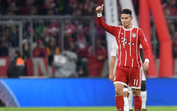 Volante goleadorJames Rodríguez (Bayern, Alemania) 7 goles en Bundesliga. En blancoen torneos internacionales.