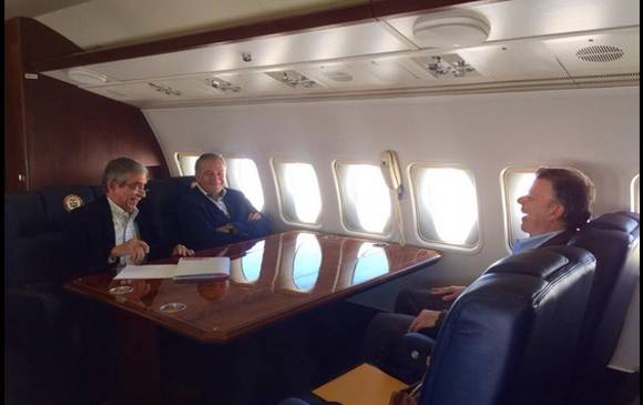 El presidente de la República, Juan Manuel Santos, llegó este miércoles a La Habana, donde se encontrará con el máximo líder de las Farc, Rodrigo Londoño, alias “Timochenko”. FOTO CORTESÍA