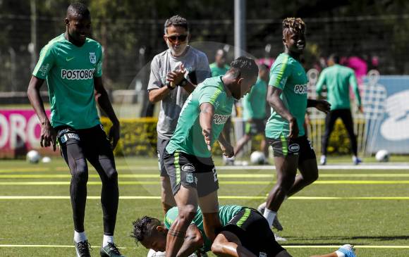 Atlético Nacional sigue preparando lo que será el clásico del sábado, el 304, en el que oficiará como local. FOTO jaime pérez