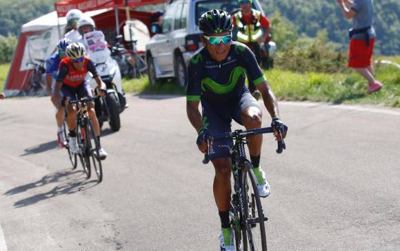 Nairo Quintana, ciclista colombiano del equipo Movistar. FOTO AFP