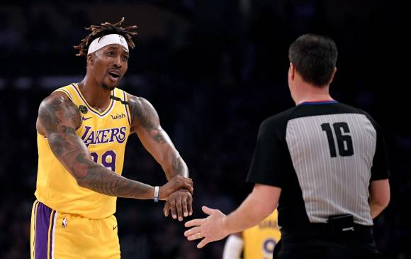 El centro de Los Angeles Lakers, Dwight Howard, jugará cuando la temporada de la NBA se reanude en Orlando el 30 de julio. FOTO AFP 
