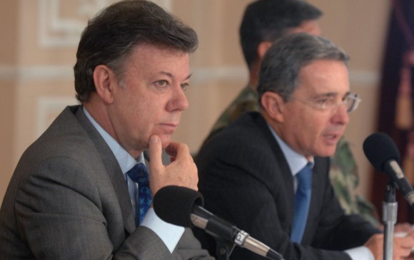 El presidente de la República, Juan Manuel Santos, le respondió este lunes al expresidente y ahora senador Álvaro Uribe Vélez. FOTO COLPRENSA