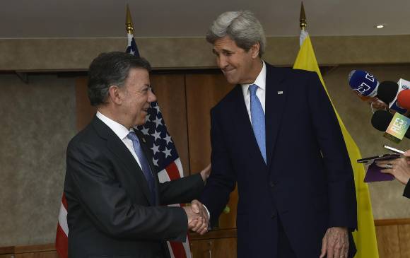 John Kerry confirmó el apoyo de Estados Unidos a Colombia en el posconflicto. FOTO Cortesía presidencia