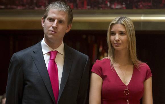 Ni Eric Trump ni su hermana Ivanka Trump se registraron a tiempo con el Partido Republicano para sufragar por su padre,FOTO Reuters