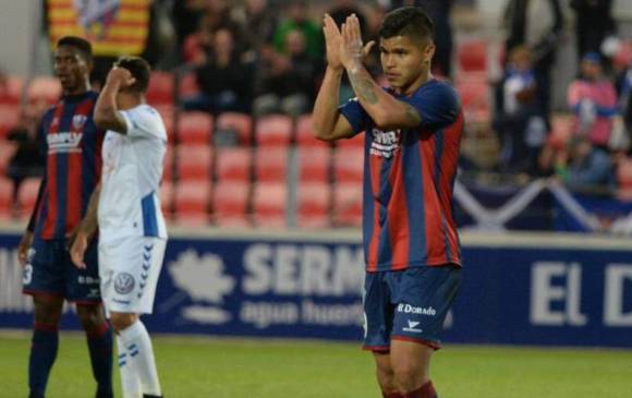 El jugador pereirano suma 11 goles con el Huesca. FOTO TOMADA DE TWITTER @cucho1099