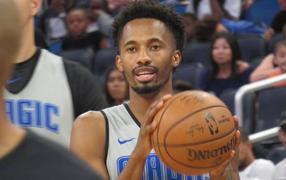 El colombiano Braian Angola jugó 6 minutos con los Orlando Magic en la NBA.FOTO CORTESÍA SERGIO RESTREPO