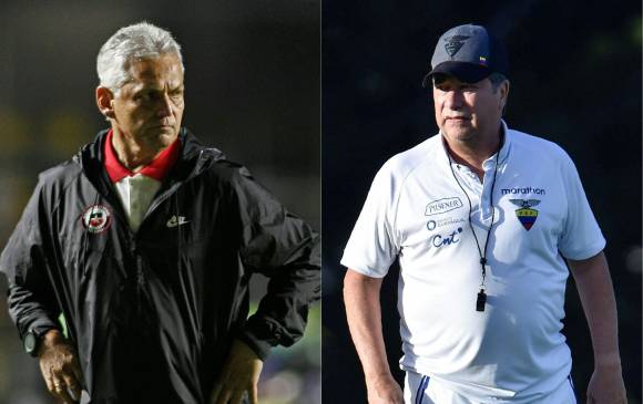 Reinaldo Rueda y Bolillo Gómez, dos técnicos colombianos frente a frente. AFP