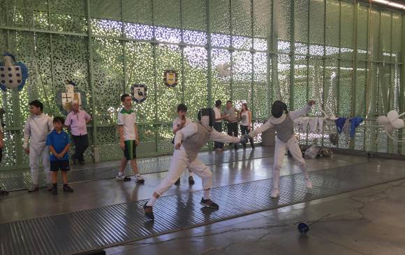 Último entreno de los antioqueños. FOTO cortesía Liga de Esgrima