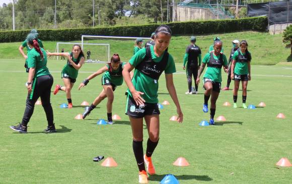 Las jugadoras de Nacional realizaron una preparación juiciosa. Su debut será este sábado ante Bucaramanga. FOTO cortesía Nal