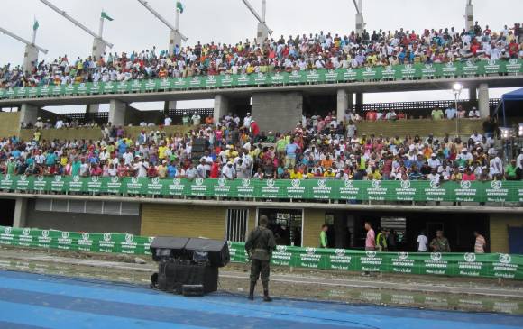 El estadio de Turbo, inaugurado en 2011, dice Indeportes quedó inconcluso y representa la deuda del Instituto. FOTO Jaime Herrera 