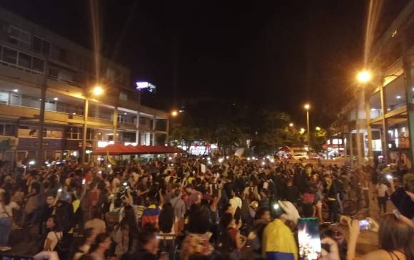 La movilización salió del segundo parque de Laureles y tiene como destino la Villa de Aburrá. FOTO: MATEO ISAZA