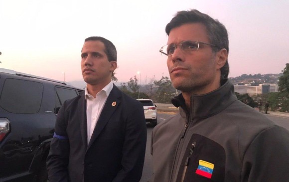 Foto de archivo. Juan Guaidó y Leopoldo López. FOTO CUENTA DE TWITTER @LEOPOLDOLOPEZ
