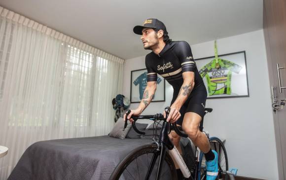 Juan Pablo Restrepo, uno de los animadores de la segunda cita de los Miércoles del Clásico EC, que desde ya prepara una atractiva ruta para la próxima semana en terreno de ascenso. FOTO Camilo Suárez