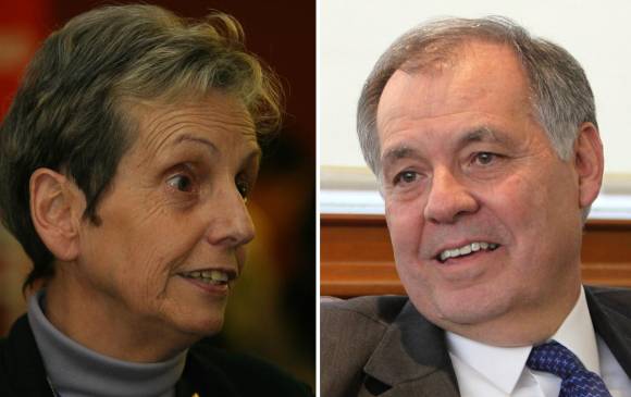 La coordinadora del Grupo Mujer y Sociedad, Florence Thomas, y el procurador general Alejandro Ordóñez, opinaron sobre la posible imputación de cargos a Carolina Sabino. FOTO COLPRENSA