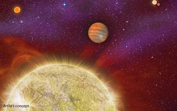 En el zoológico de planetas hay de todo, como uno con cuatro soles, el sistema 30 Ari. FOTO Karen Teramura, UH LfA