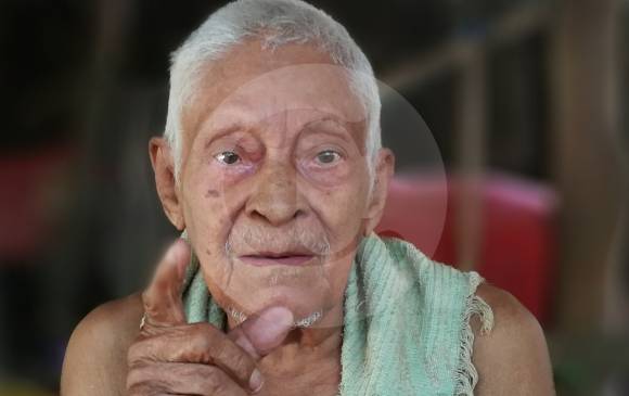 Pedro Rúa, el pescador de 96 años. FOTOS JUAN DAVID ÚSUGA