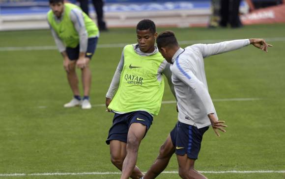 Wílmar Barríos y Sebastián Villa, suenan como inicialistas en Boca Juniors para enfrentar este sábado a River Plate. FOTO AFP