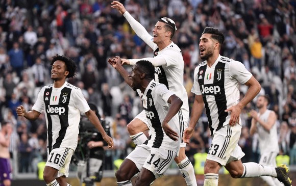 Primer título de Liga para Cristiano Ronaldo con Juventus y cuarto para Cuadrado. FOTO: AFP