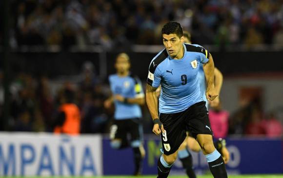 Suárez también fue clave ayer para el triunfo y clasificación de Uruguay a Rusia-2018. Hizo 5 goles en la Eliminatoria. FOTO AFP