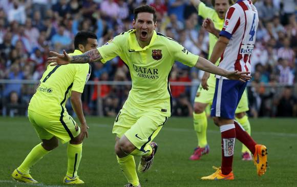 Messi, la gran figura del Barcelona, volvió a ser la figura del equipo campeón. FOTO REUTERS