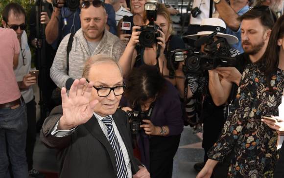 El público alabó a Morricone a su llegada. FOTO AP