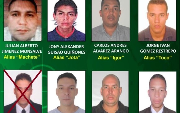 Cartel de los líderes criminales más buscados, que tienen alterado el orden público en Robledo, Altavista y San Javier. FOTO CORTESÍA POLICÍA METROPOLITANA