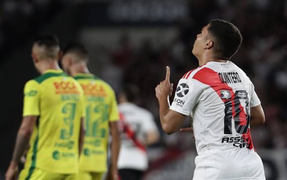 Juan fernando Quintero y la celebración de su gol. FOTO AFP