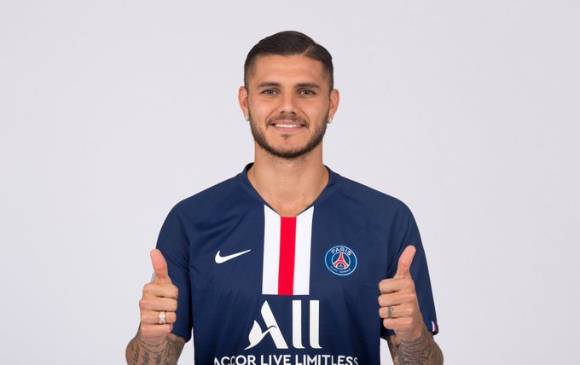 El delantero argentino Mauro Icardi se une al PSG en préstamo por un año, anunció el club parisino. FOTO Twitter PSG