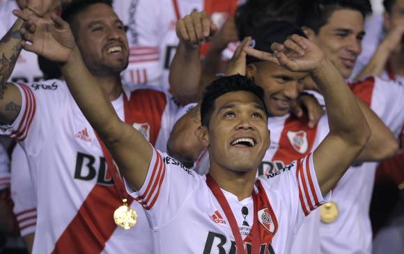 Teo se convirtió en una de las figuras de River en el título de la Copa Sudamericana. FOTO AFP