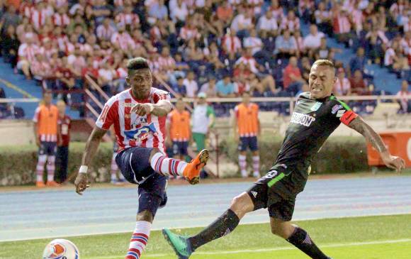 Aldo Leao Ramírez fue uno de los jugadores que disputó dos juegos en menos de 24 horas, actuó ante Bolívar por Copa y luego frente a Junior por la Liga. FOTO COLPRENSA
