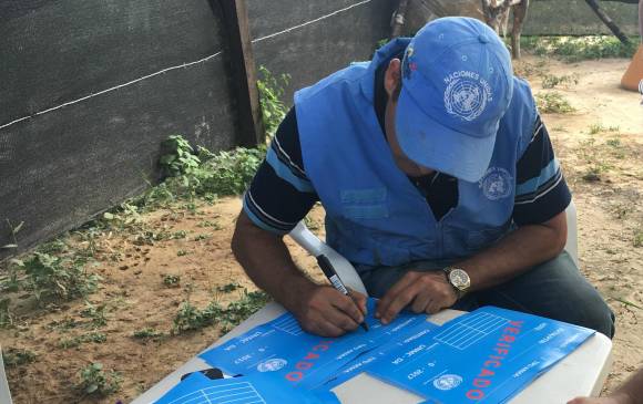 Esta tarde fue emboscado un grupo de la Misión de Naciones Unidas, cuando se disponía a extraer una caleta de las Farc. FOTO COLPRENSA.