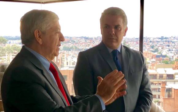 El expresidente de la República César Gaviria y el actual presidente Iván Duque. FOTO Colprensa.