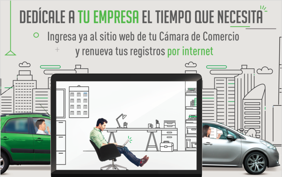 Así invita Confecámaras, en su página web, a los empresarios a renovar la matrícula mercantil. FOTO: Cortesía Confecámaras.