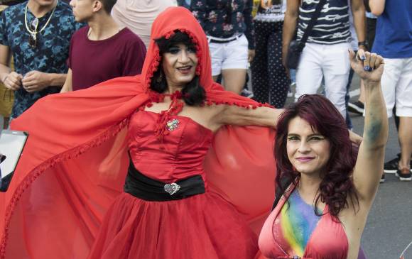 Las mujeres transgénero también suelen participar en las marchas de la diversidad sexual en la ciudad. FOTO ARCHIVO RÓBINSON SÁENZ