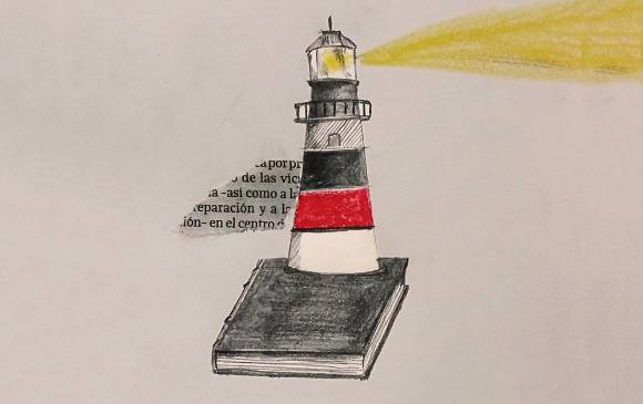 Los epígrafes son las sentencias que van a la cabeza de una obra literaria, como un faro que alumbra la entrada de los libros. Ilustración de Don Repollo.