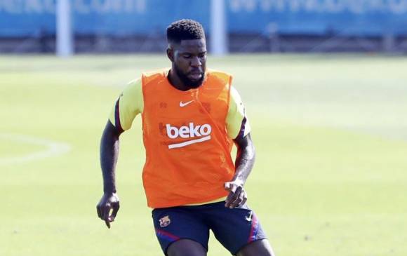 Samuel Umiti del Barcelona dio positivo por covid-19 y es aislado preventivamente. FOTO @BARCELONAFC