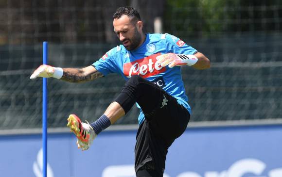 A los 30 minutos del partido entre Atalanta y Nápoles, el jueves anterior, el arquero antioqueño sufrió un golpe en su cabeza y salió del compromiso. FOTO tomada de napoli