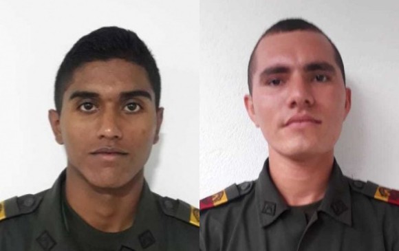 Los auxiliares de Policía Dayan Camilo Flórez Gómez y John Carlos Torres Rincón fueron desaparecidos en Norte de Santander. FOTO: Cortesía Policía