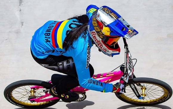 Mariana Pajón ocupó el tercer lugar en la primera parada de la Copa mundo en Australia en febrero. FOTO TOMADA DE INSTAGRAM @navadanet 